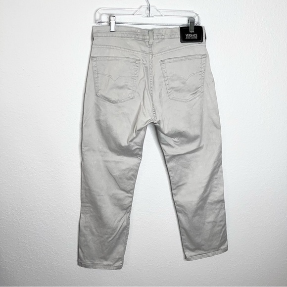 Versace Jeans Couture Pants Men 34 35 Gray Destroyed Bleach Splatter CL - Picture 5 of 12